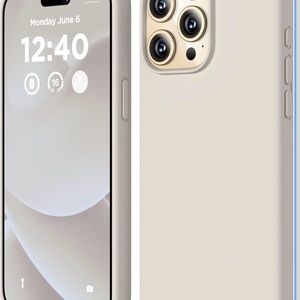 iPhone 15Pro Silicon Case (phone not included) - Color: Stone